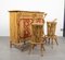 Mueble de bar de bambú y ratán con taburetes atribuidos a Tito Agnoli, Italia, años 50. Juego de 3, Imagen 3