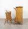 Bamboo and Rattan Cabinet Bar with Stools attributed to Tito Agnoli, Italy, 1950s, Set of 3, Image 14