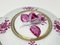 Pink Porcelain Apponyi Tea Set from Herend Hungary, 1960s, Set of 4 9