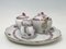 Pink Porcelain Apponyi Tea Set from Herend Hungary, 1960s, Set of 4 4