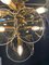 Lámpara de araña con discos de cristal de Murano ahumado atribuida a Vistosi, años 70, Imagen 5