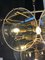 Lámpara de araña con discos de cristal de Murano ahumado atribuida a Vistosi, años 70, Imagen 4