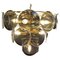Smoked Murano Glass Disc Chandelier attributed to Vistosi, 1970s, Image 1