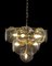 Smoked Murano Glass Disc Chandelier attributed to Vistosi, 1970s, Image 3