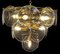 Lámpara de araña con discos de cristal de Murano ahumado atribuida a Vistosi, años 70, Imagen 2