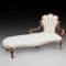 Victorian Walnut Framed Shell Backed Chaise Longue, Image 1