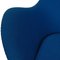 Egg Chair con poggiapiedi in tessuto blu di Arne Jacobsen, set di 2, Immagine 9