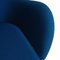 Egg Chair con poggiapiedi in tessuto blu di Arne Jacobsen, set di 2, Immagine 8