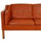 Modell 2213 3-Sitzer Sofa aus Cognacfarbenem Leder von Børge Mogensen, 1990er 3