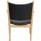 Pp-513 Armchair in Oak and Black Leather by Hans Wegner, 1990s 10