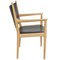 Pp-513 Armchair in Oak and Black Leather by Hans Wegner, 1990s 2