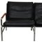 Fk-6730 3-Seater Sofa in Black Leather by Fabricius and Kastholm, Image 4