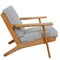 Ge-290 Sessel aus Eiche & Hallingdal Stoff von Hans Wegner, 1990er 2