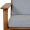 Ge-290 Lounge Chair of Oak and Hallingdal Fabric by Hans Wegner, 1990s 3