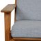 Ge-290 Lounge Chair of Oak and Hallingdal Fabric by Hans Wegner, 1990s, Image 3