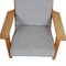 Ge-290 Lounge Chair of Oak and Hallingdal Fabric by Hans Wegner, 1990s 5