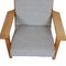 Ge-290 Lounge Chair of Oak and Hallingdal Fabric by Hans Wegner, 1990s, Image 5