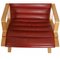 Ax Armchair in Red Leather by Peter Hvidt & Orla Mølgaard, 1970s, Image 2