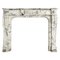 Antique French Louis XVI Style Fireplace Mantel in Arabescato Marble, 1860s 1