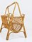 Rattan Bamboo Magazine Rack, France, 1950s 9