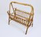 Rattan Bamboo Magazine Rack, France, 1950s 14