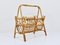 Rattan Bamboo Magazine Rack, France, 1950s 6