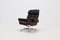 Leather and Rosewood Lounge Chair by Martin Stoll for Giroflex, 1960s 11