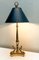 French Neoclassical Brass and Chrome Table Lamp with Dolphins, 1950s, Image 8