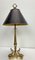 French Neoclassical Brass and Chrome Table Lamp with Dolphins, 1950s, Image 2