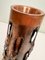 German Brutalist Copper Vase with Fused Holes, 1970s 10