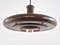 Dark Brown Optima Pendant Lamp by Hans Due for Fog & Mørup, Denmark, 1970s 1