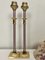 Vintage Dutch Brass and Metal Column Table Lamps, 1980s, Set of 2 4