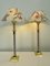 Vintage Dutch Brass and Metal Column Table Lamps, 1980s, Set of 2 3