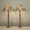 Vintage Dutch Brass and Metal Column Table Lamps, 1980s, Set of 2 8