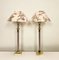 Vintage Dutch Brass and Metal Column Table Lamps, 1980s, Set of 2 1