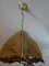 Vintage Hanging Light in Golden Brass and Glass 12