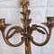 French Neoclassic Gilded Brass Wall Chandeliers, Set of 2 17