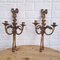 French Neoclassic Gilded Brass Wall Chandeliers, Set of 2 13