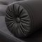 Sofá cama danés Mid-Century de roble de cuero negro, años 60, Imagen 9