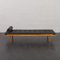 Mid-Century Danish Oak Daybed in Black Leather, 1960s, Image 3