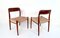Teak & Woven Paper Cord Model 75 Dining Chairs by Niels O. Møller for J.L. Møllers, Denmark, 1954, Set of 4 5
