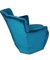 Art Deco Turquoise Blue Velvet Cocktail Chair with Metal Feet, 1930s, Image 5