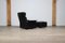 Model 620 Swivel Lounge Chair with Ottoman in Black Leather by Dieter Rams for Vitsoe, 1982, Set of 2 8