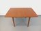 Vintage Scandinavian Square Dining Table in Teak with Extension, 1960s 15