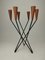 Mid-Century Scandinavian Candlelight in Teak and Metal, 1960s 1