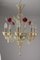Lámpara de araña veneciana de cristal de Murano, años 50, Imagen 1