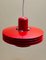 Dänische Vintage Rot Horn 763 Lampe 3