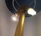Türkisfarbene & goldene Stehlampe von Chelini Firenze, 1980er 6