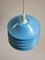 Skandinavische Vintage Lampe aus blauem Metall, Ikea zugeschrieben 2