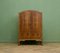 British Art Deco Burr Walnut Linen Cabinet, 1930s 1